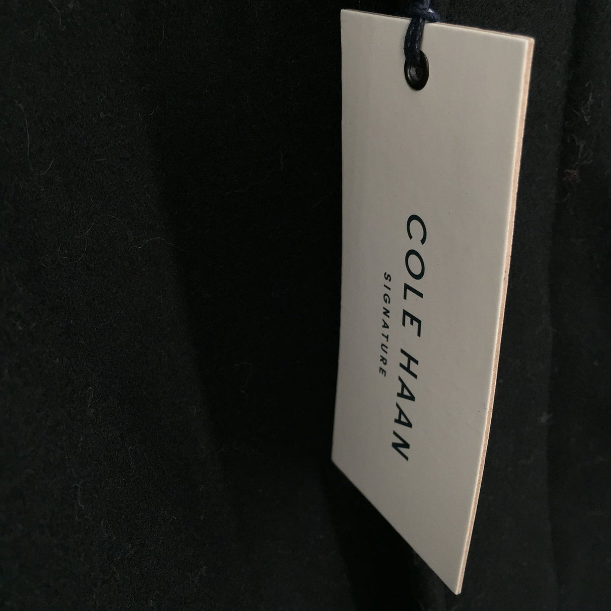 Cole Haan Winter Wool Blend Coat Long Sleeve Slit Back PeaCoat Black Size Medium