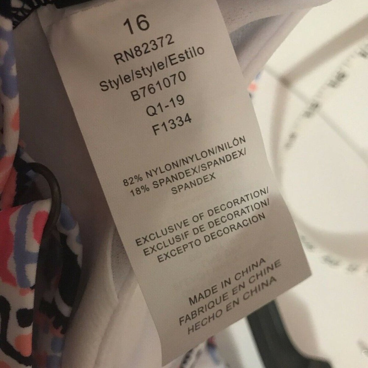 NWT Island Escape Gemini Tankini Underwire Swim Size 16