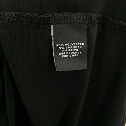 Premise Career Cowl Neck Blouse Top Short Sleeve Black Solid Size Small NWT