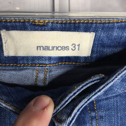 Maurices Denim Raw hem Jeans Skinny Legs Distressed Stretch Blue Size 31