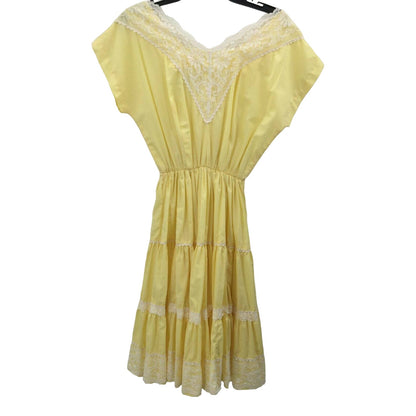 Vintage Bettina of Miami Yellow Dance Full Circle Rockabilly Pin Up Dress SZ 16