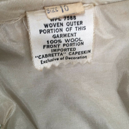 Vintage Susan Thomas 3 Piece Wool Jacket Shirt Skirt Suit Set Size 10