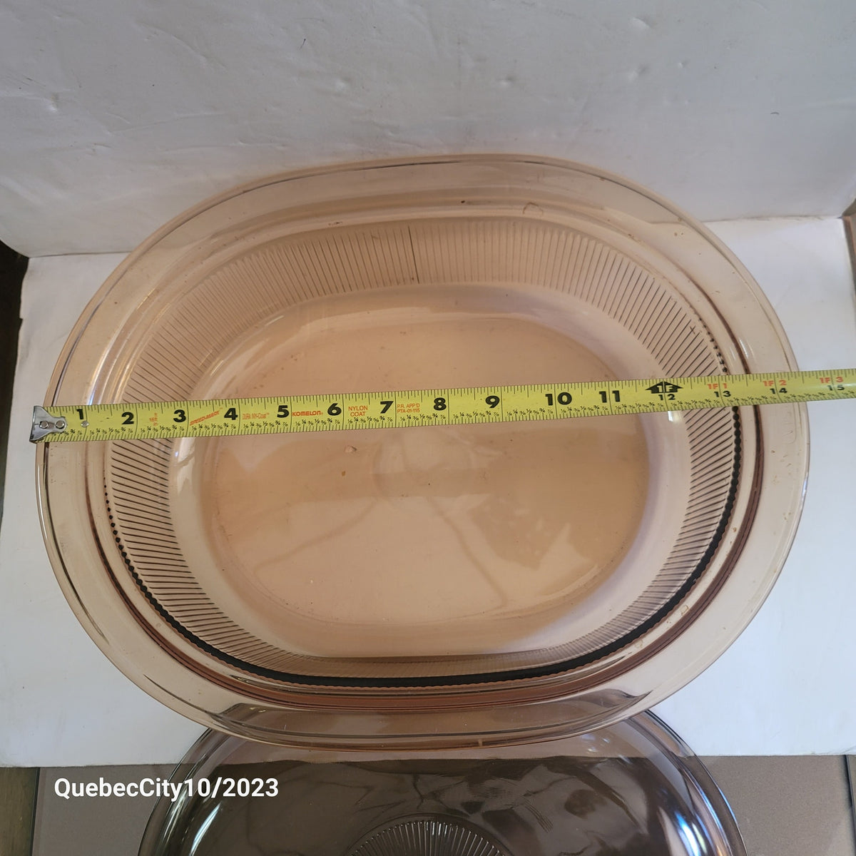 Visionware vision amber smoky glass roaster wi/ lid cookware cooking 11.5 x 14.5