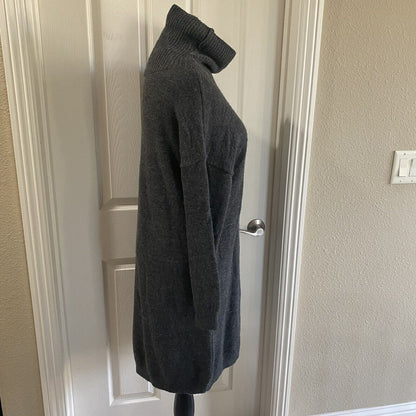 Topshop Womens Turtleneck Sweater Tunic Dress Size 8 US Charcoal NWT Long Sleeve
