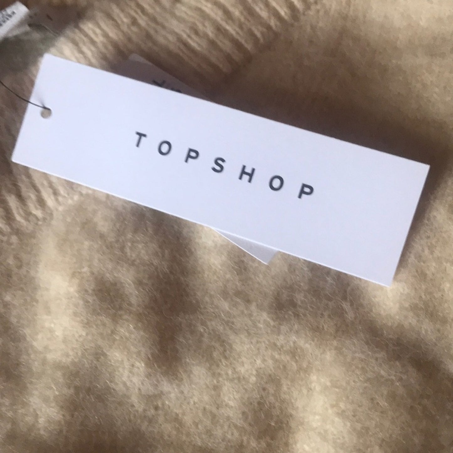 Topshop Oat Knitted Brushed Bardot Sweater Size 14