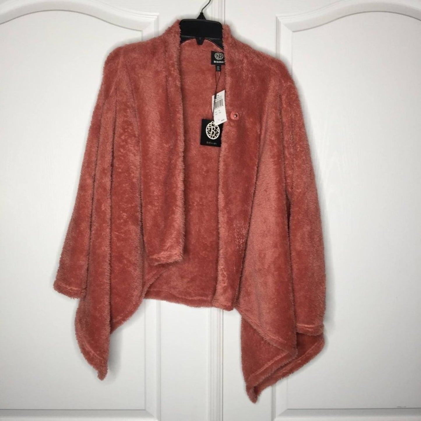 NWT Bobeau Faux Fur Draped Front Cardigan Sweater Size XXL