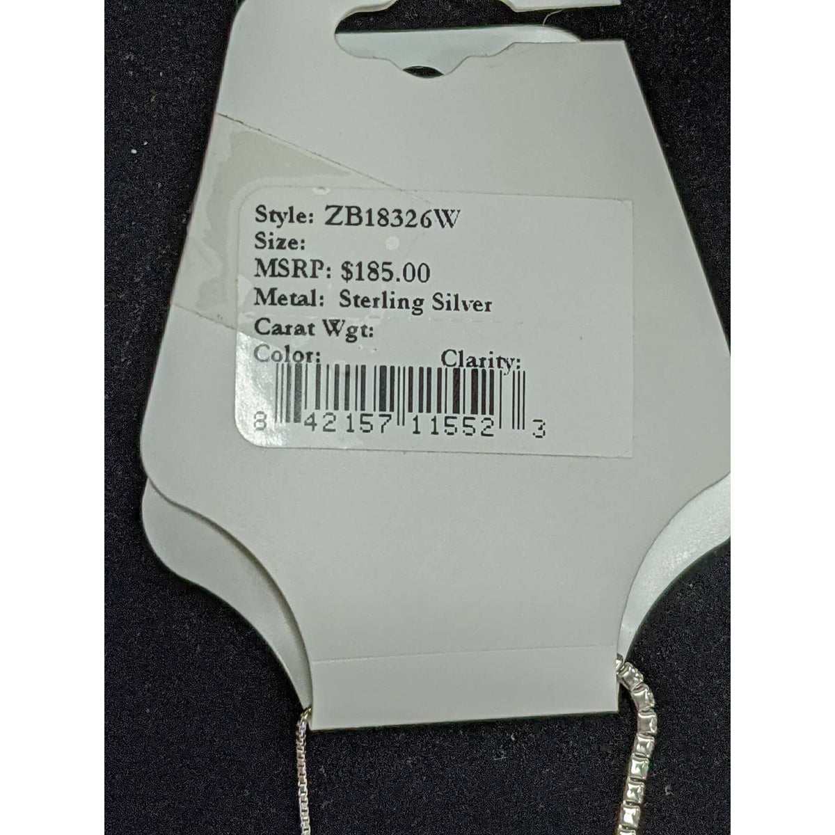 Savvy Cie Jewels Sterling Silver Lariat Tennis Bracelet MISSING ONE STONE Square