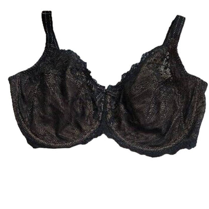 Chantelle Illusion Seamless Underwire Lace Detail Bra Black Nude Size 38DDD