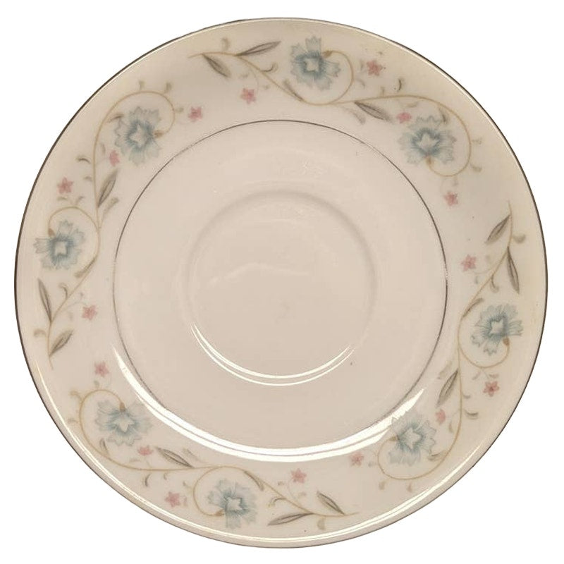 Fine China of Japan English Garden Tea Saucer Replacement  Blue Floral LOT OF 4
