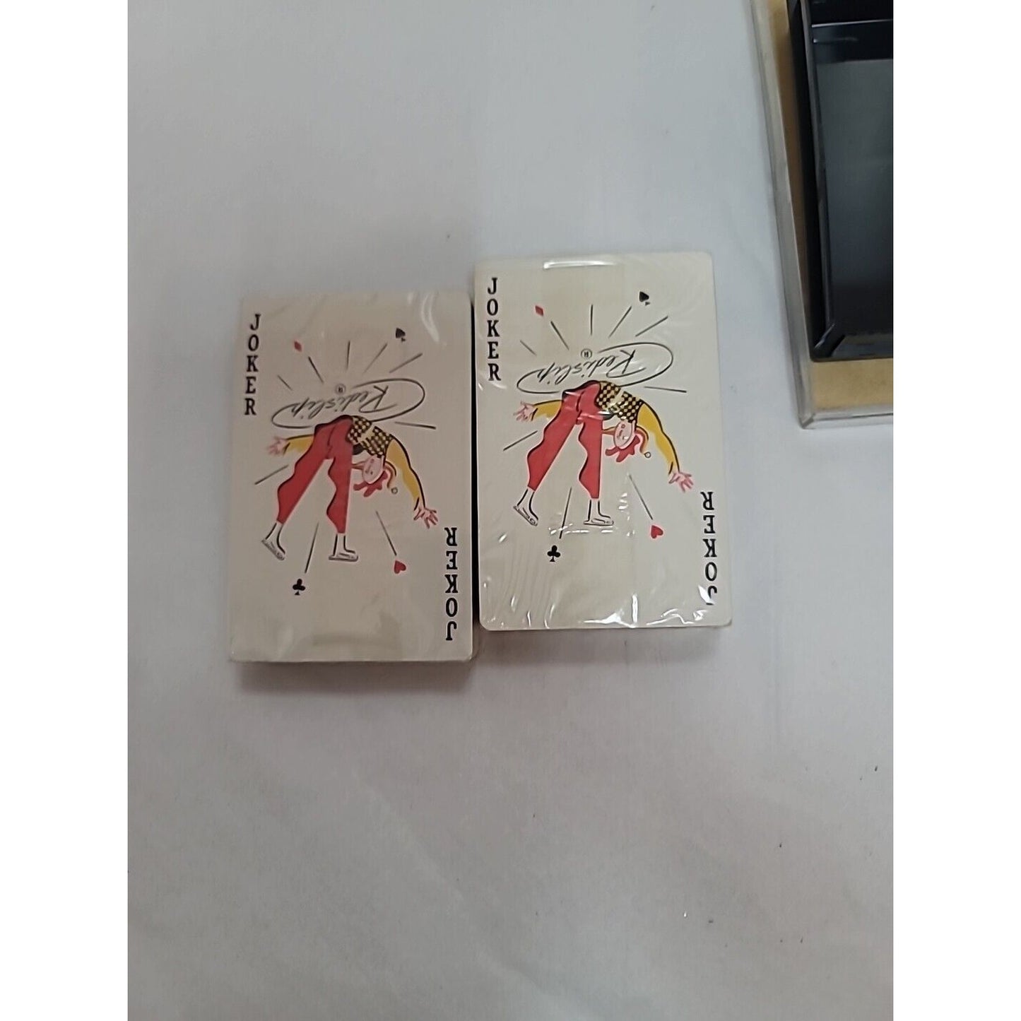 Vintage UNION CARBIDE Redislip Playing Cards 2 Sealed Decks In Case ADVERTISING