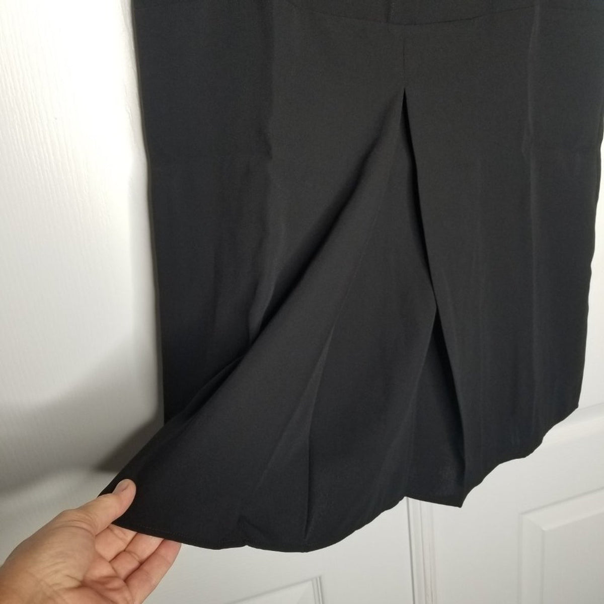 Caara Sheath Dress Short-Sleeve Scoop-Neck Button Front Black Size XS LAGENLOOK