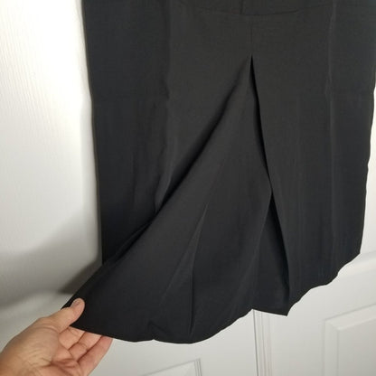 Caara Sheath Dress Short-Sleeve Scoop-Neck Button Front Black Size XS LAGENLOOK