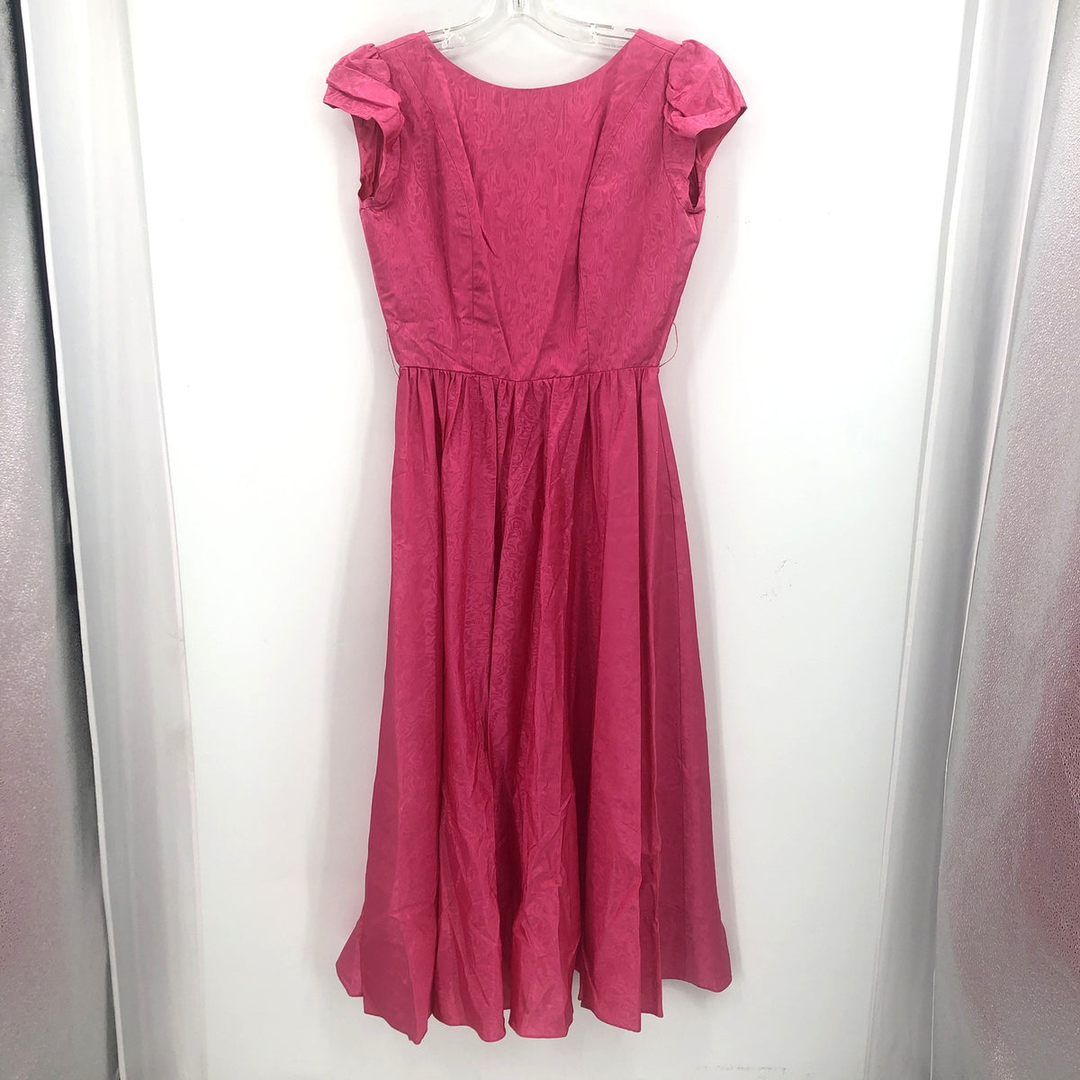 Dessy Creations VINTAGE Round Neck Fit Flare Party Dress Cap Short Sleeves SZ 10