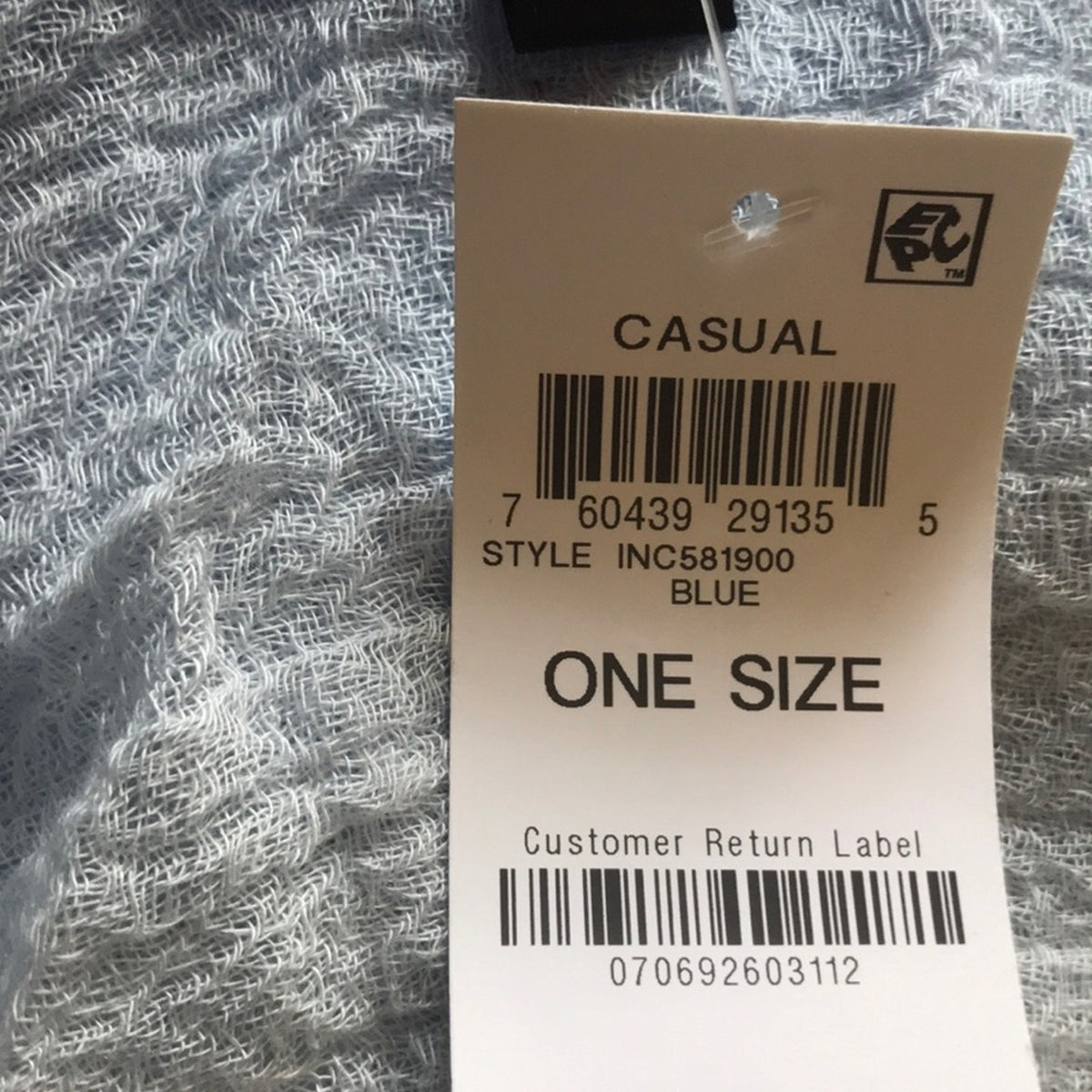 INC International Concepts Ombre Scarf Wrap Blue