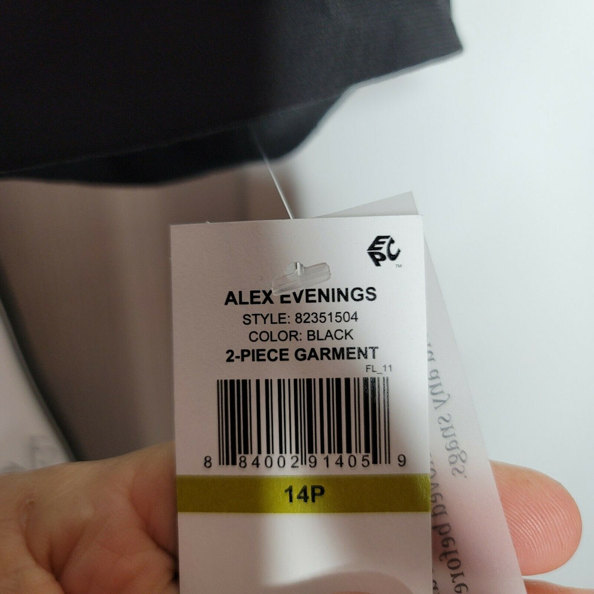 ALEX EVENINGS Ruched Gown with Bolero Sleeveless Scooped Neck Black Size 14P