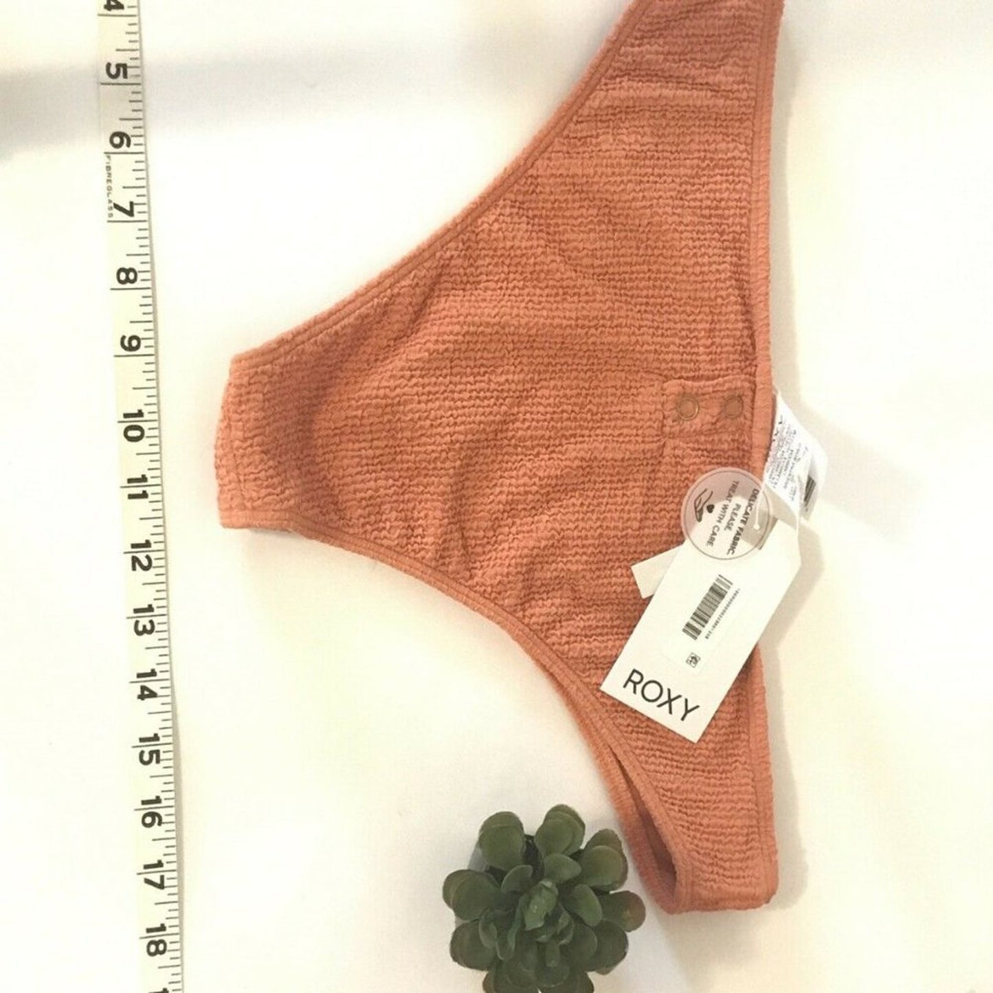ROXY Sun Memory Textured Bikini Bottom Swimsuit Bathing Size Large