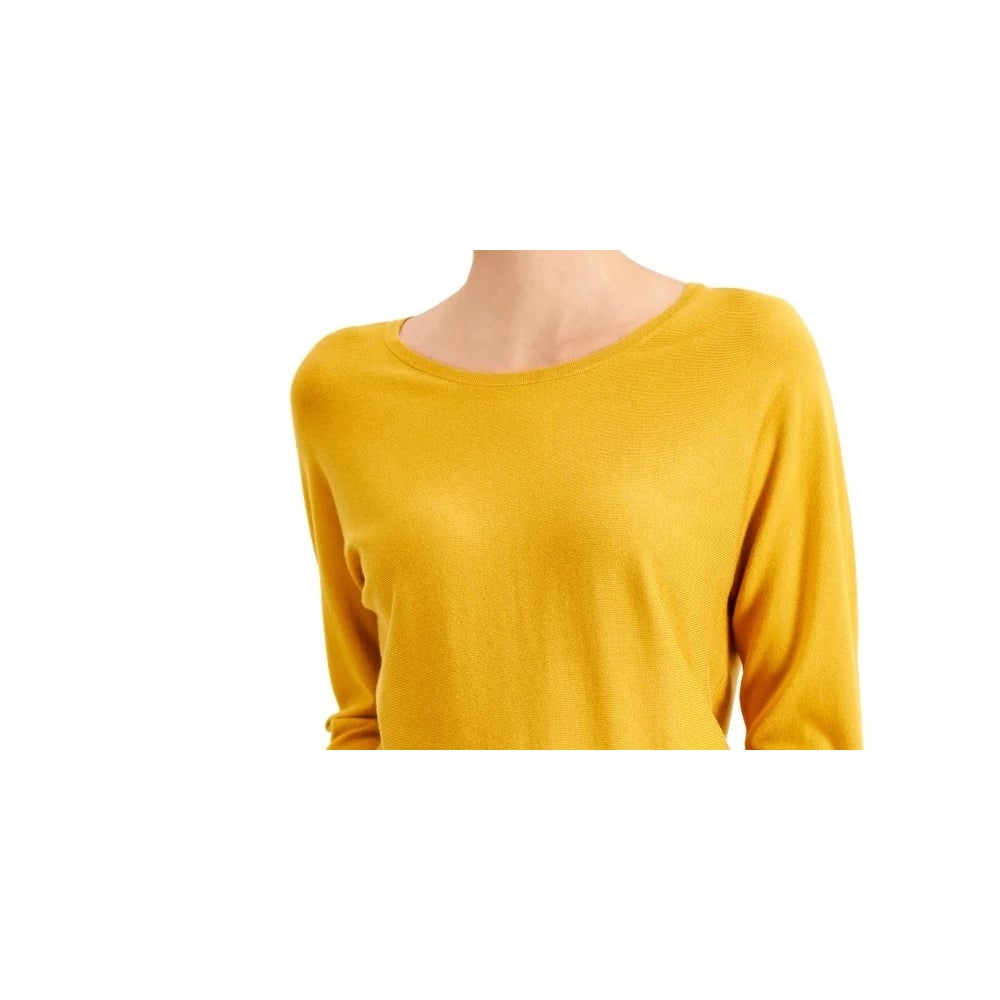 JM Collection NWT Rivet Dolman Long Sleeves Top Golden Poppy Small