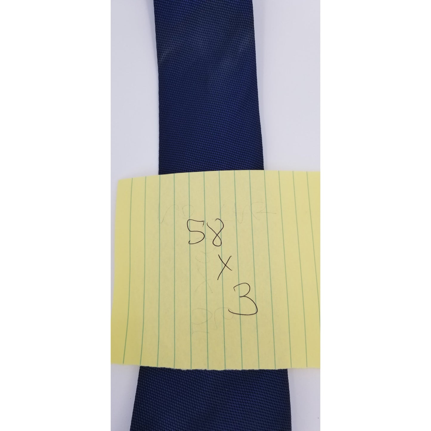 Vintage Dark Blue Mens Necktie Woven Acetate 58" 1960s textured