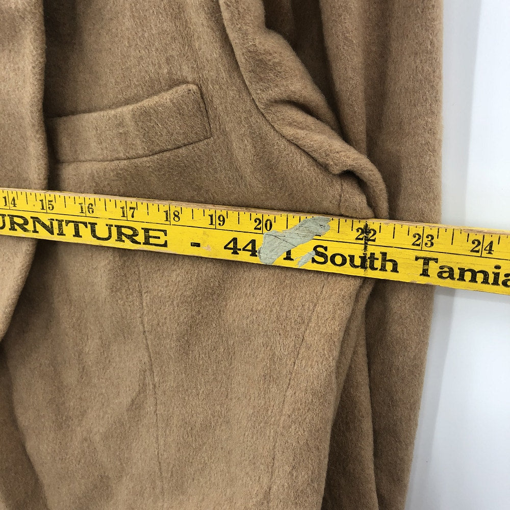 ROBERT STOCK Vintage Camel Hair Wool Coat Blazer Jacket Long Sleeves Brown 48R