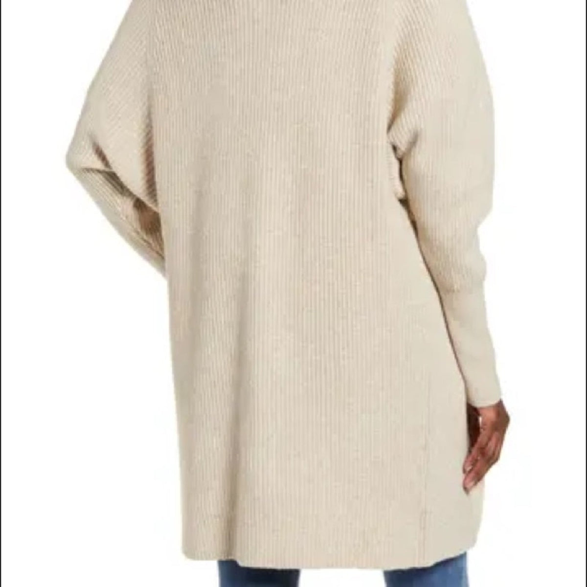 Leith NEW Beige Dolman Sleeve Long Cardigan XSmall