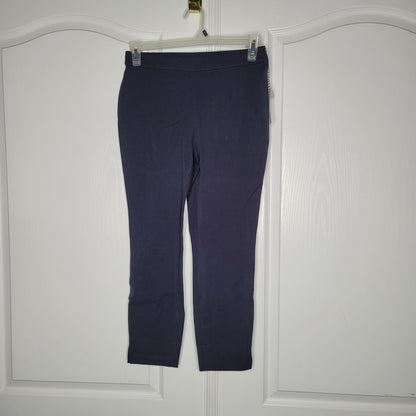 Nordstrom NEW pullon 1901 Navy Night Size 6 Petite Cropped Stretchy Pants slacks