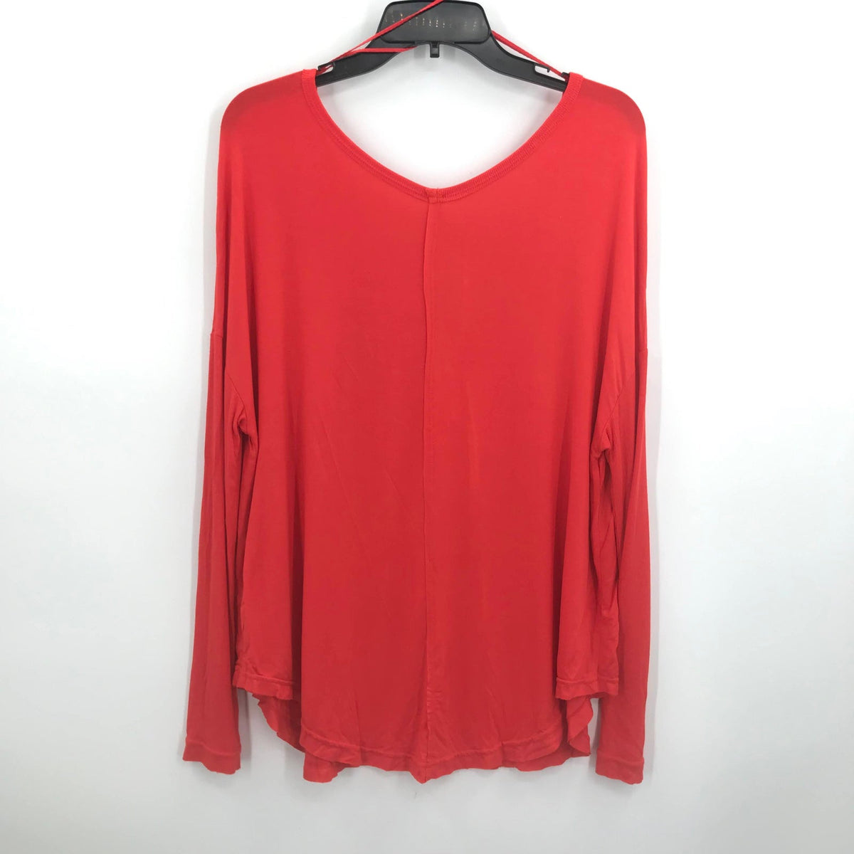Free People Love Glare Blouse Top Long Sleeves V-Neck Red Size X-Small NWT