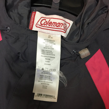 Coleman Grey and Pink Raincoat Size Medium Windbreaker Jacket Athletic Workout