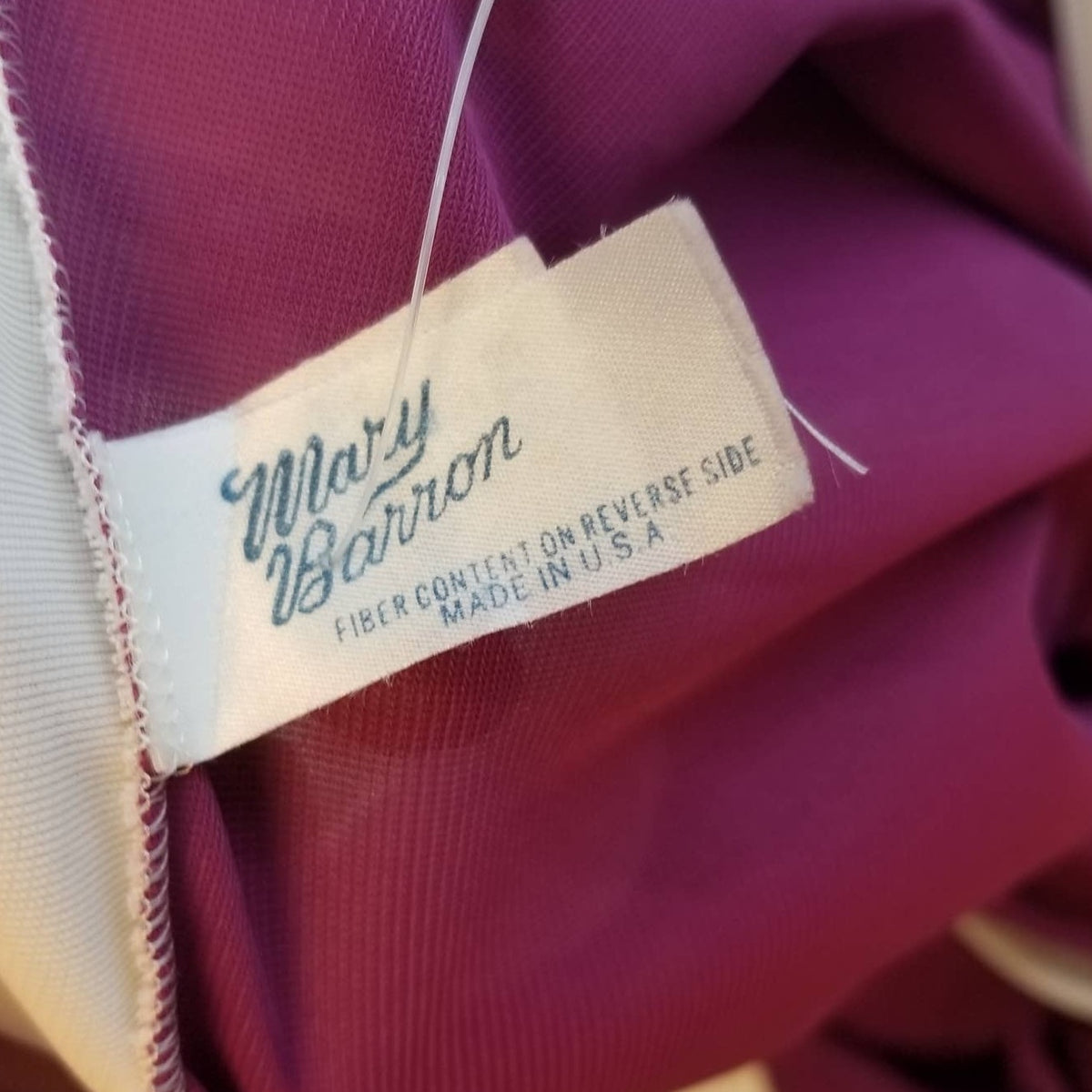 Mary Barron VINtage 3 Piece Pajama Lounge Set Pants Top Robe Purple Cream MEDIUM