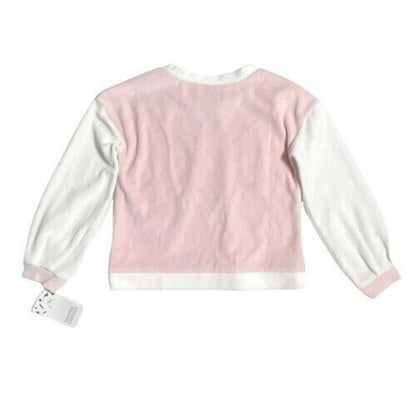 Harper Canyon Super Soft Fleece Sweatshirt Top Size 5 Blush Pink Ivory NWT
