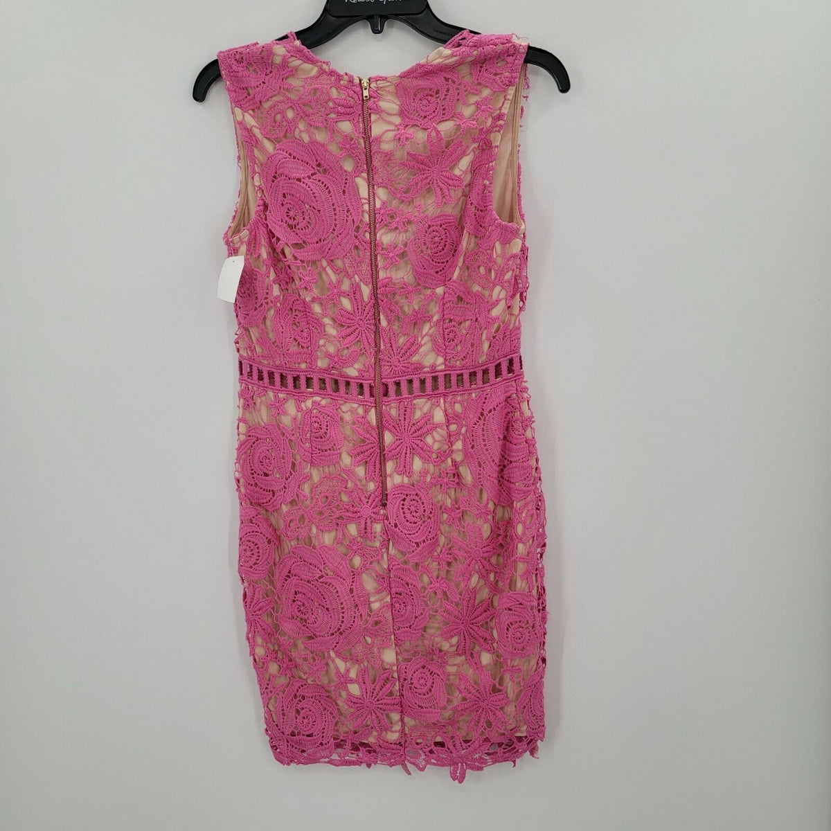 Love by Design Women's Lace & Lattice Midi Dress V-Neck Back Zip Morning Glory M