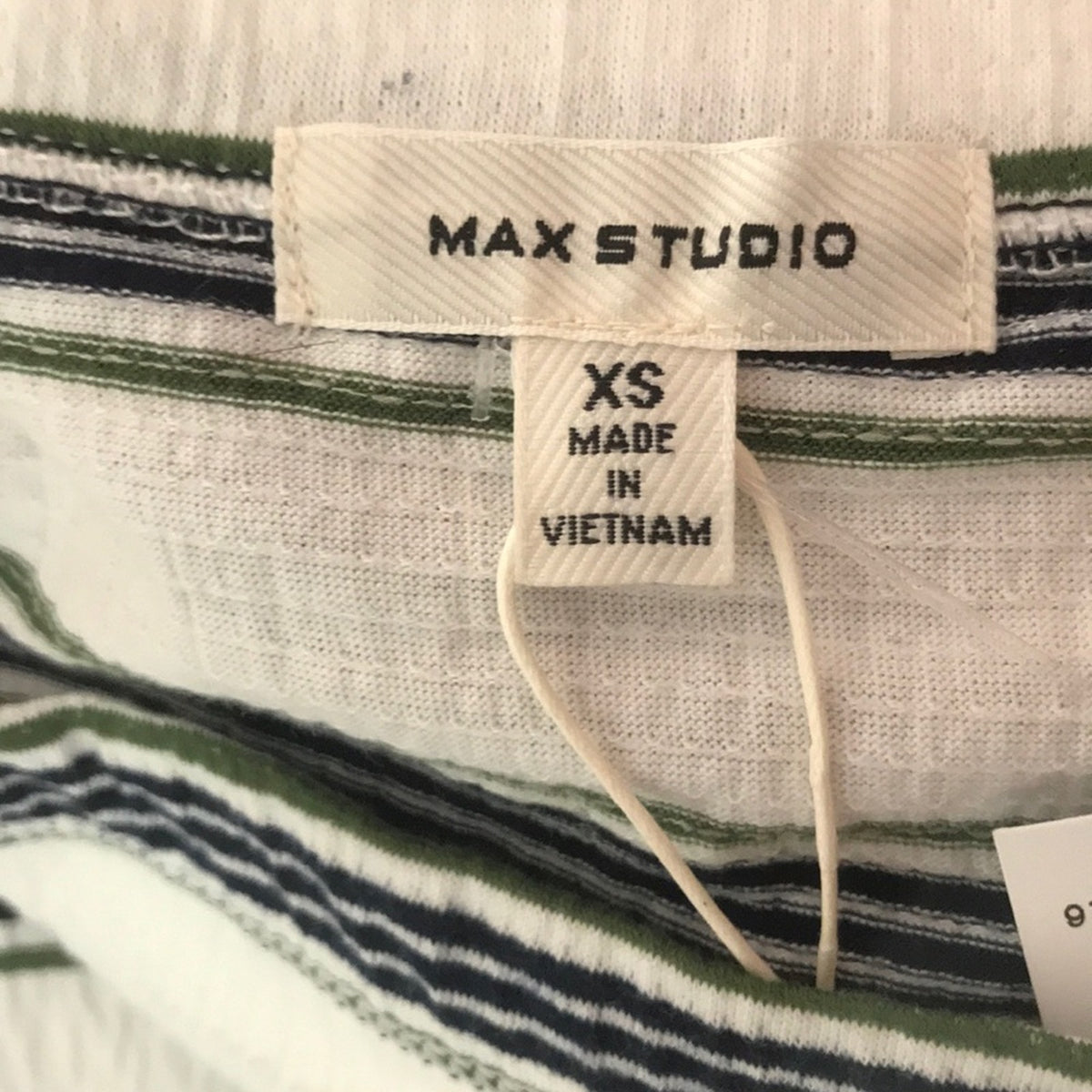 Max Studio Front Tie Stripe sprint T-Shirt Size XS