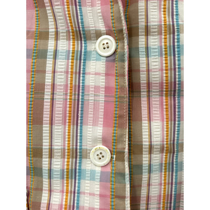 Vintage Aansworth Pastel Pink Plaid Lightweight Blazer Suit Jacket