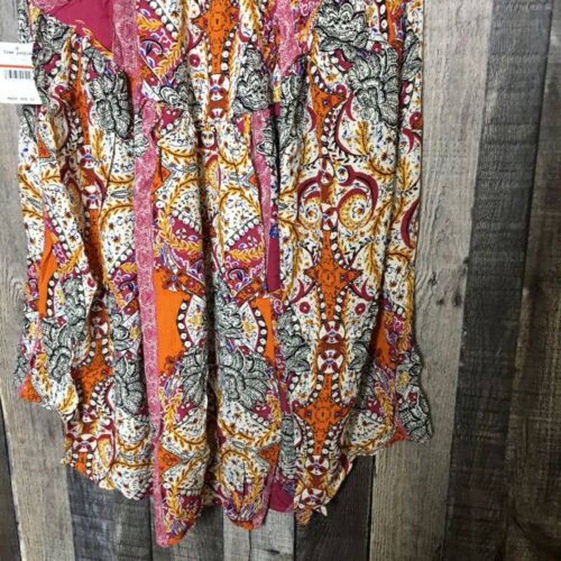 Free People Count Me In Trapeze Tunic Floral Combo Womens Extra Small NWT $88
