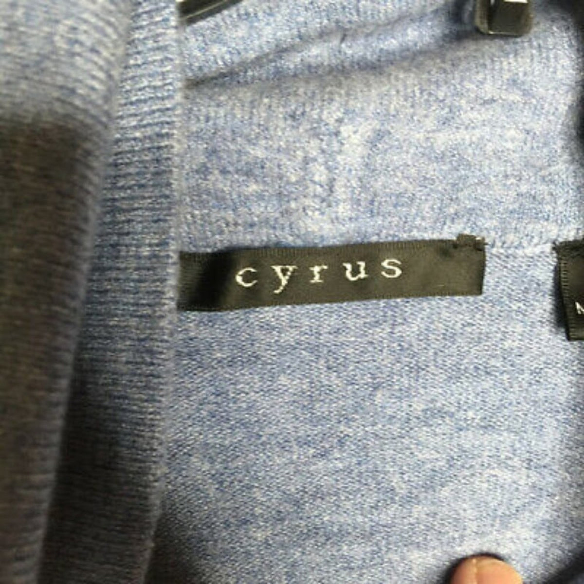 CYRUS NWT Cowl Neck Sweater Denim Baby Blue Size XL