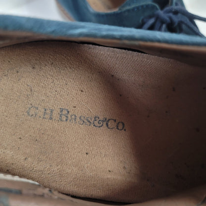 C.H. Bass Blue suede casual dress shoes almond toe Mens size  11.5 D leather