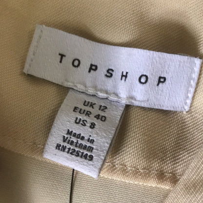 Topshop NTW Light Yellow Tilda Ring Camisole Top Size 8