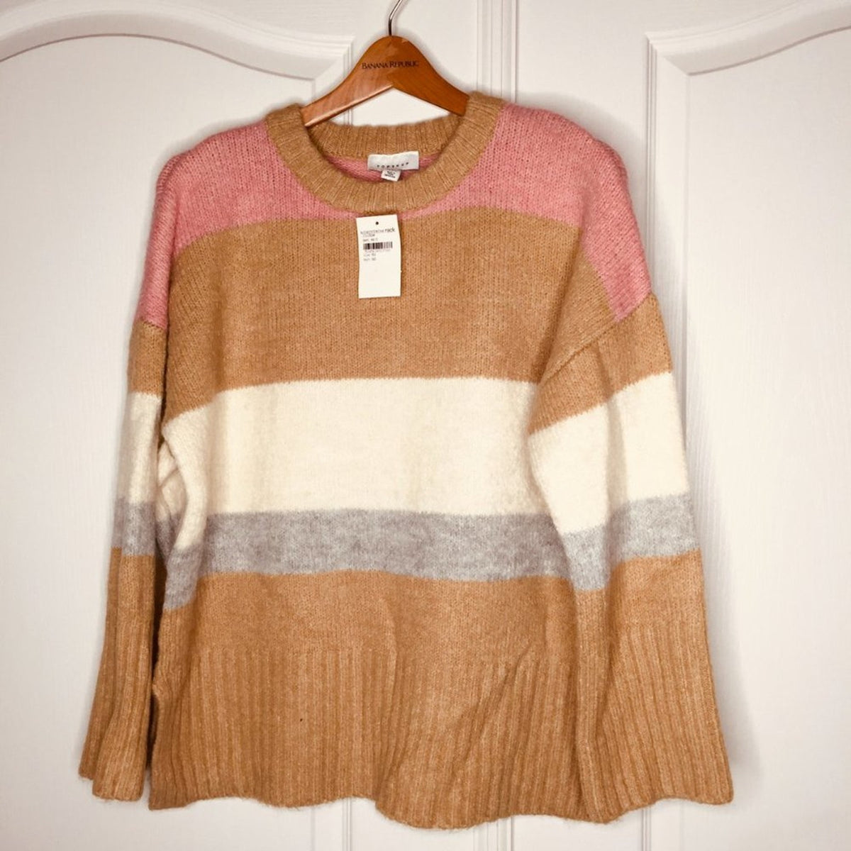 TOPSHOP Pullover Sweater Crew Neck Long Sleeve Size 12