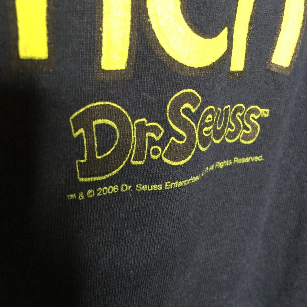 Dr. Seuss Mister Grinch Graphic T-Shirt Top Short Sleeve Crew Neck Black Size XL