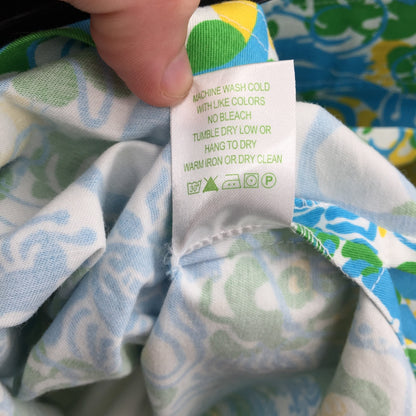 Lilly Pulitzer Skort Size 12 Lion Print Blue green yellow floral Shorts under