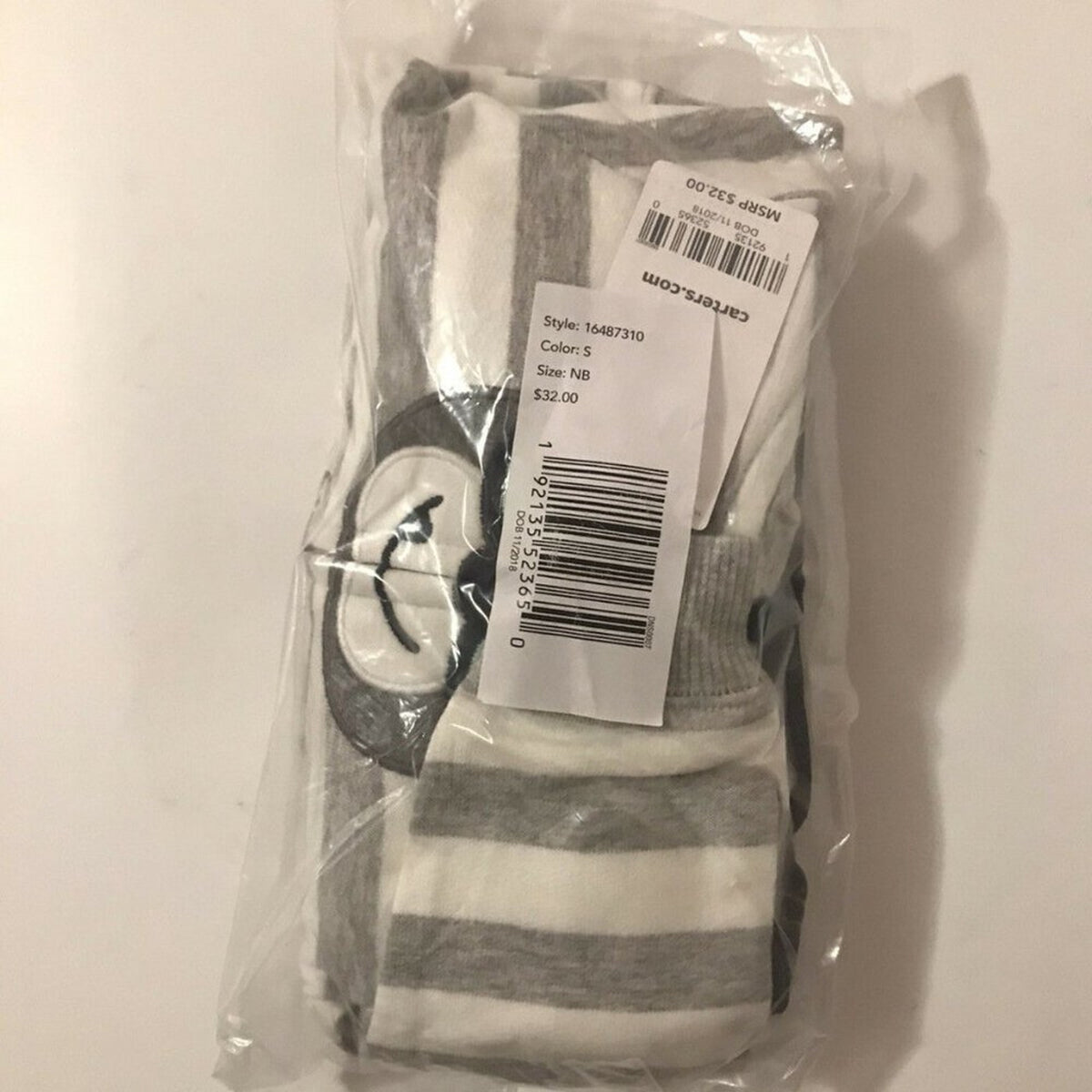 NWT Carters Baby Boy 3 Piece Set Jacket Newborn Pants One Piece Hoodie Mulitcolo