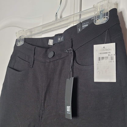 Kut From Kloth NEW Donna High Rise Black Ankle 28" inseam Jeans Skinny size 8