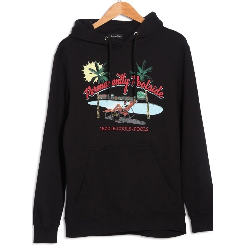 Barney Cools Pullover black Permanently Poolside Sweatshirt Black Hoodie XL NEW