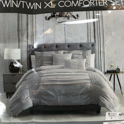 Hallmart Collectible Amalina 4-Pc Comforter Set Twin/ Twin XL Grey