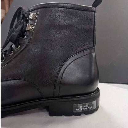 Blondo Men's Waterproof Boot Lace Up Leather Light Black Size 11 NEW Work Combat
