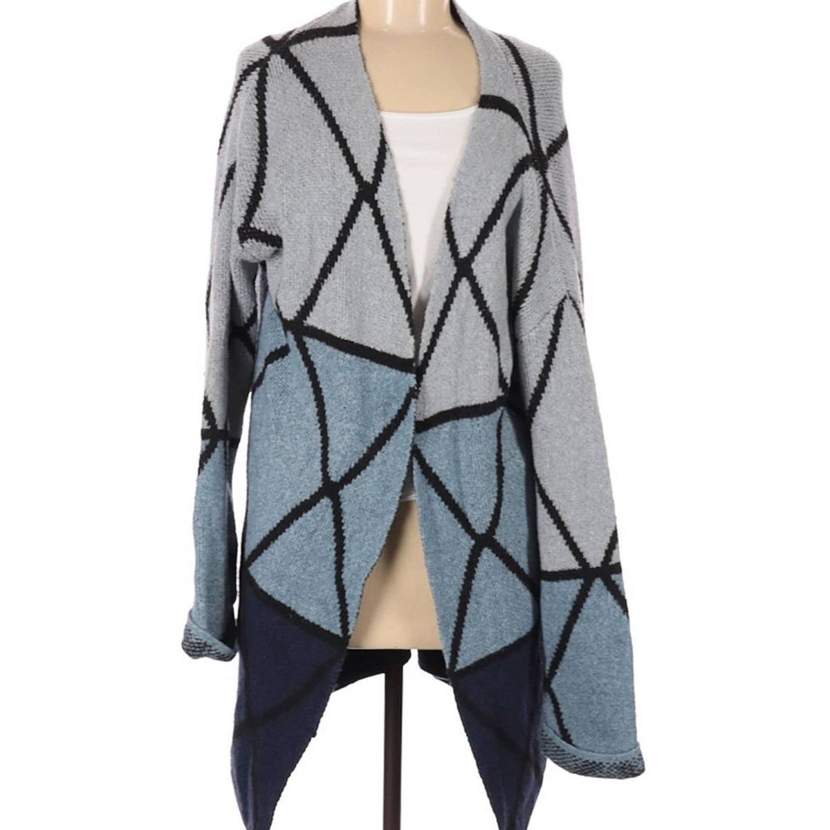 Joseph A. Cardigan Sweater Long sleeve Color block Size Small