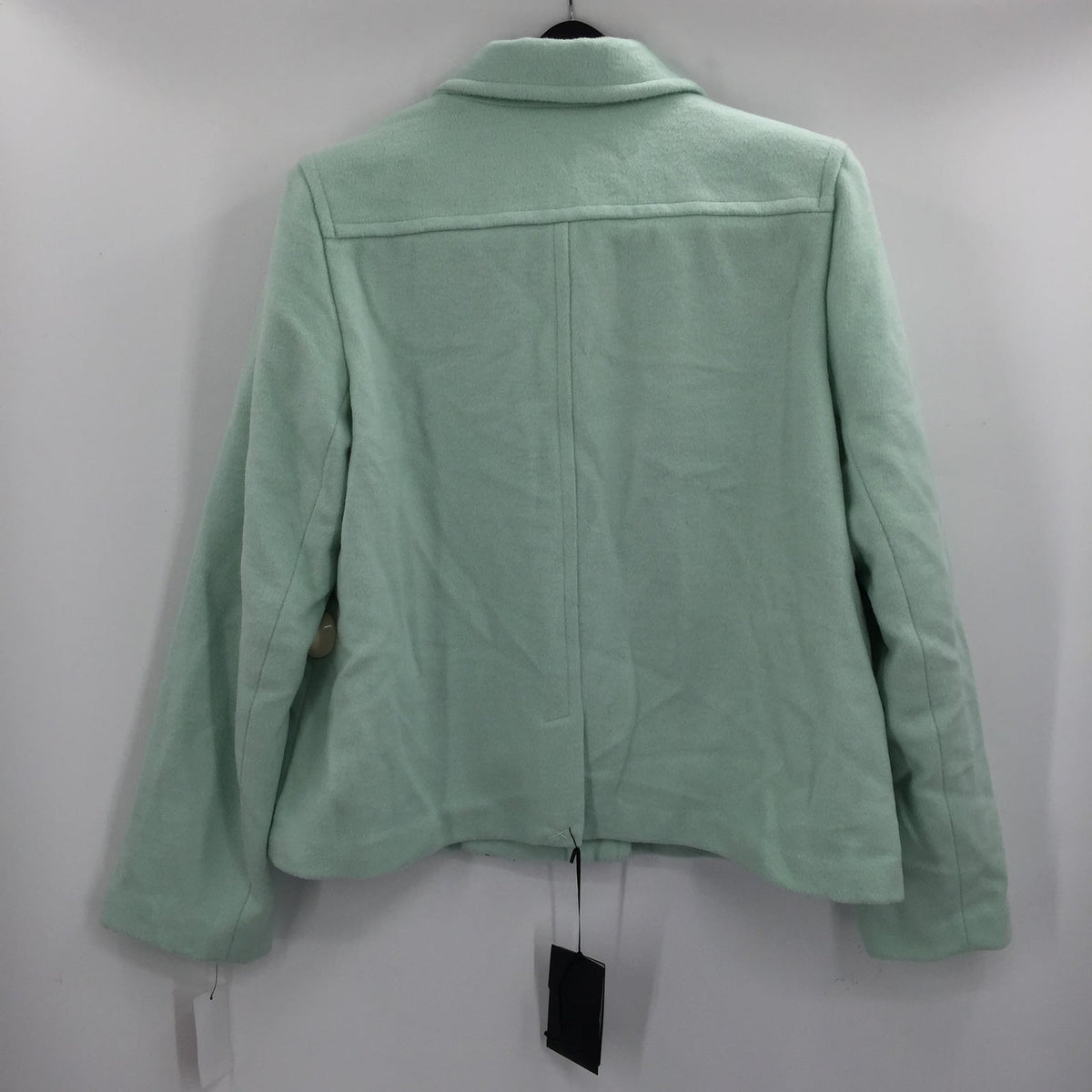 Halogen Atlantic-Pacific Double Breasted Wool Coat Jacket Solid Green SZ X-Large