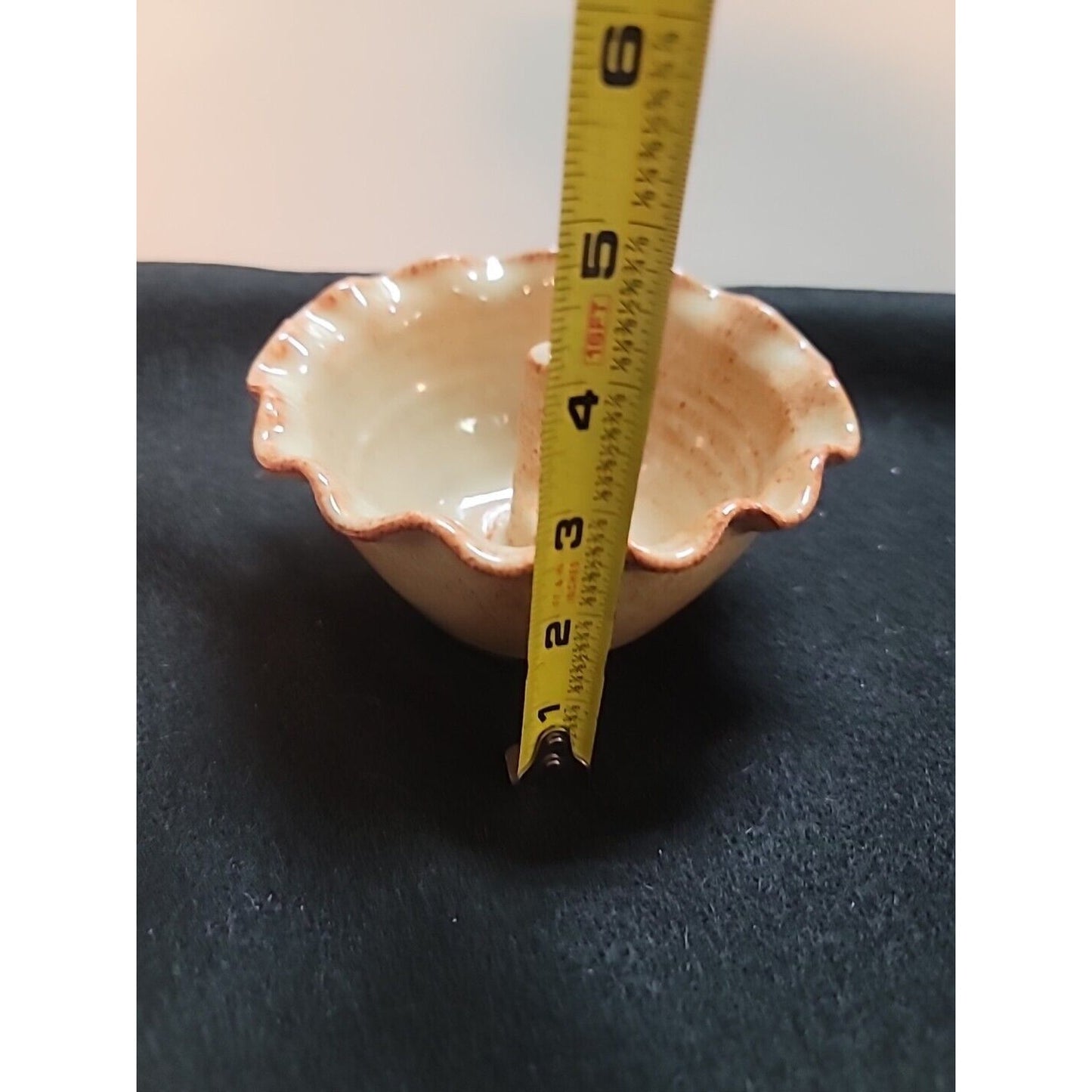 Cagle Road Pottery Seagrove NC Studio Art Pottery 6" Fluted Rim Apple Baker