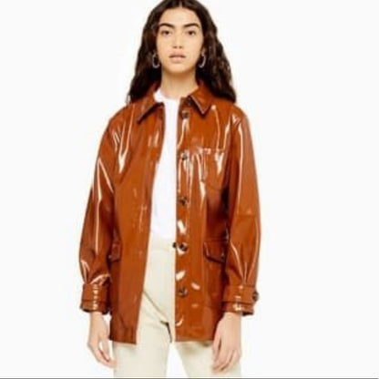 TOPSHOP NEW Casey Brown Belted Jacket US Size 8