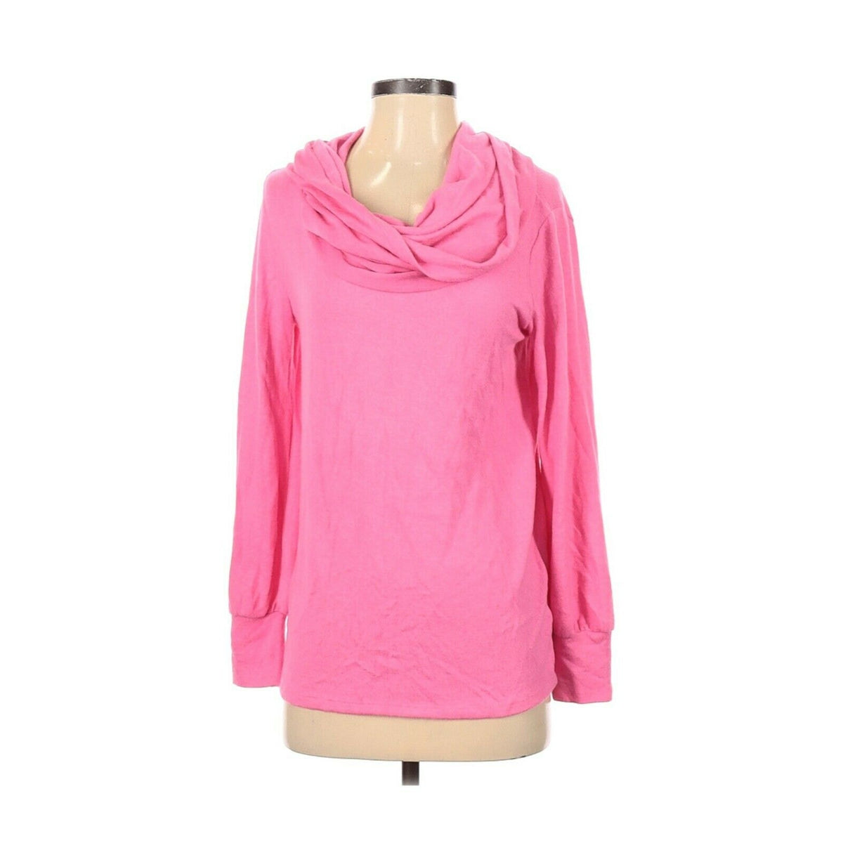Gibsonlook NWT Cowl Neck Pullover Sweater Long Sleeve Pink Lipstick SMALL