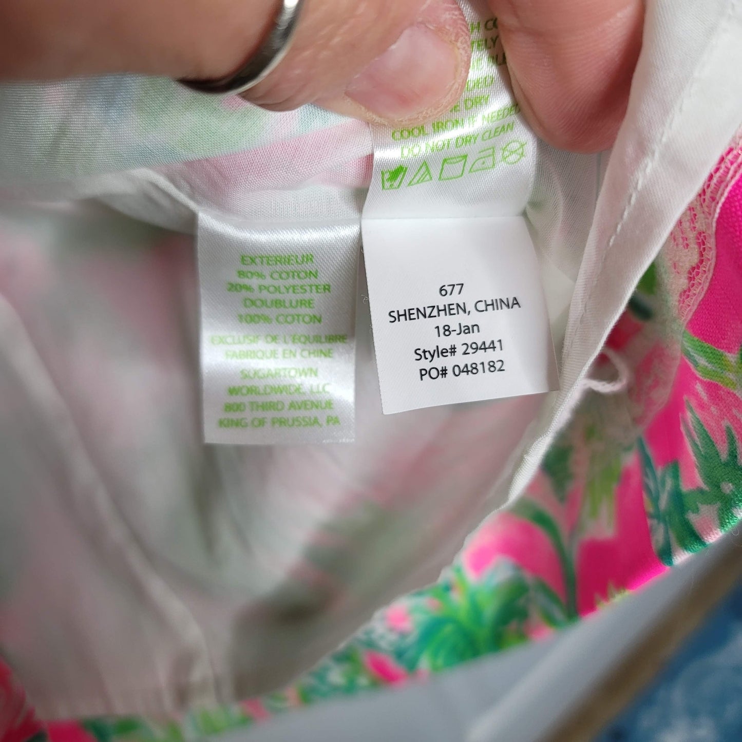 Lilly Pulitzer Gabby Palm-Monkey Shift Dress in Raz Berry Catty Shack 16